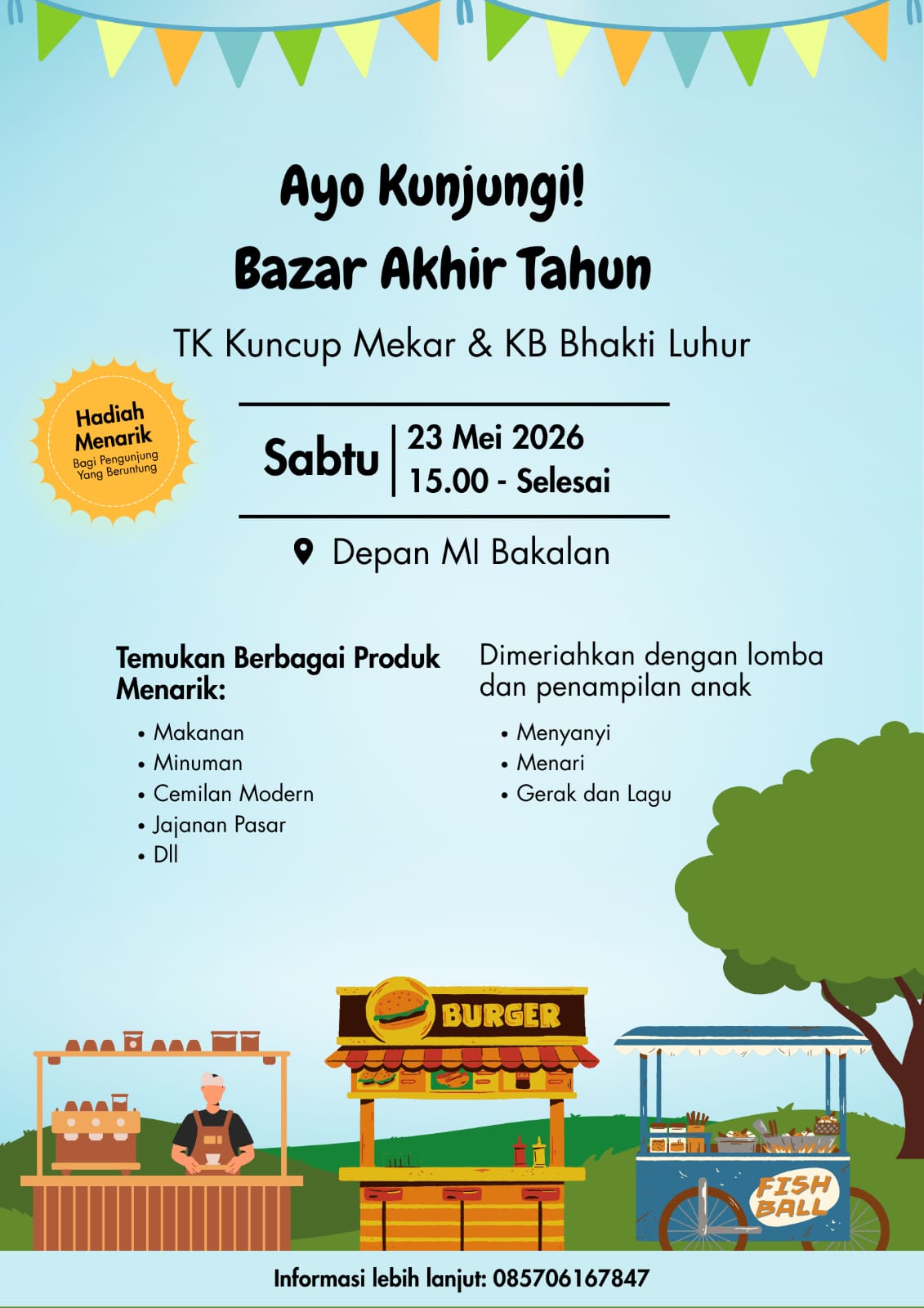 Bazar Akhir Tahun KB Bhakti Luhur dan TK Kuncup Mekar